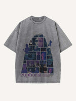 Euphoria Print Round Neck T-shirt