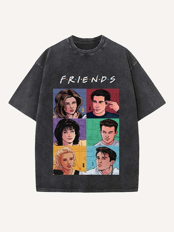 Friends Print Round Neck T-shirt