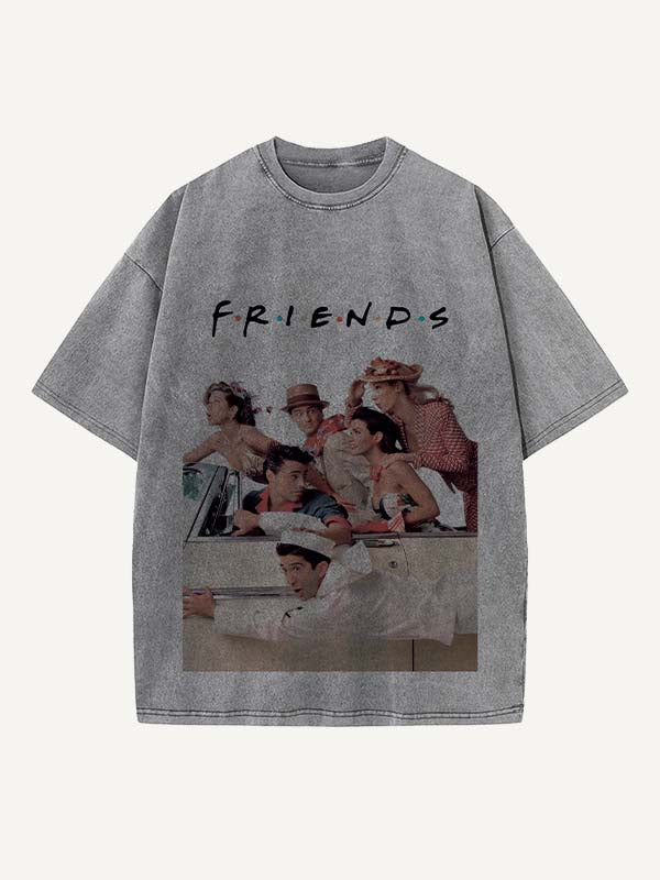 Friends Print Round Neck T-shirt