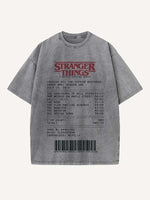 Stranger Things Print Round Neck T-shirt