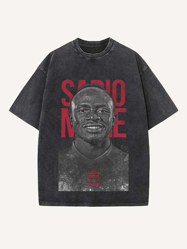 Sadio Mané Print Round Neck T-shirt