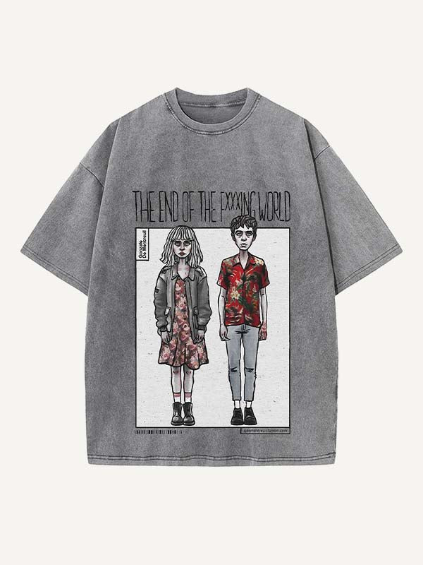 The End of the Fxxxing World Print Round Neck T-shirt