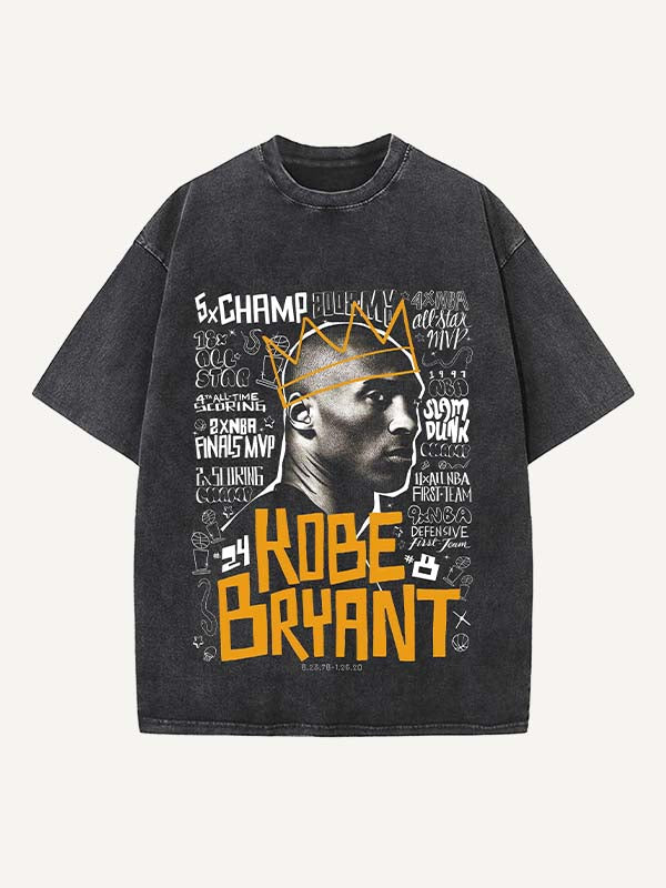 Kobe Bryant Print Round Neck T-shirt