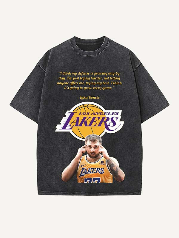 Luka Dončić Print Round Neck T-shirt