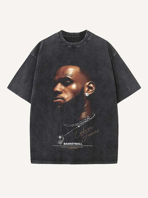 LeBron James Print Round Neck T-shirt