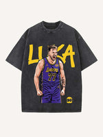 Luka Dončić Print Round Neck T-shirt