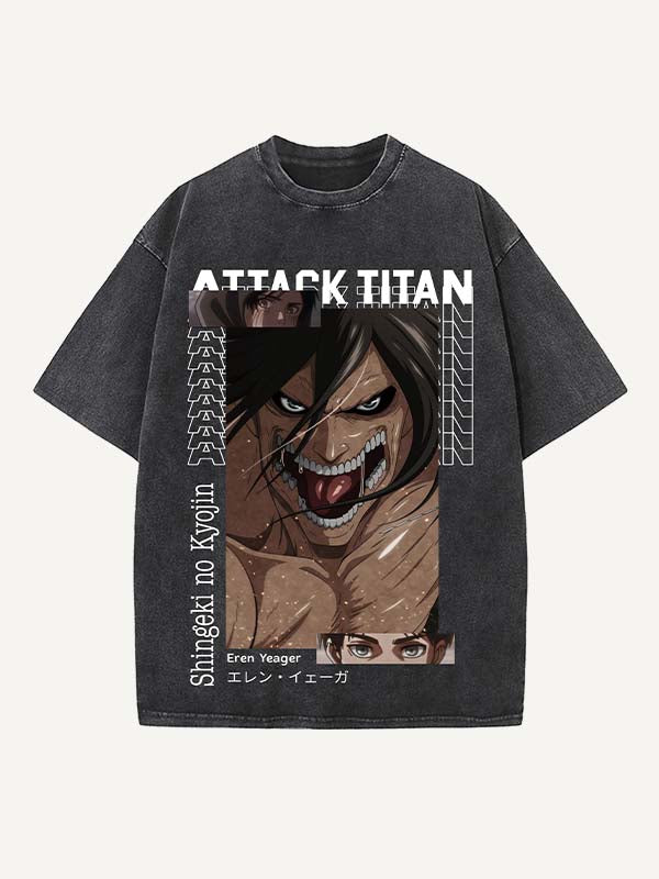 Attack on Titan Print Round Neck T-shirt