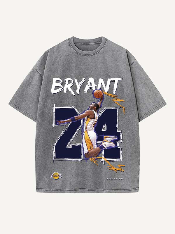 Kobe Bryant Print Round Neck T-shirt