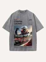 Charles Leclerc Print Round Neck T-shirt