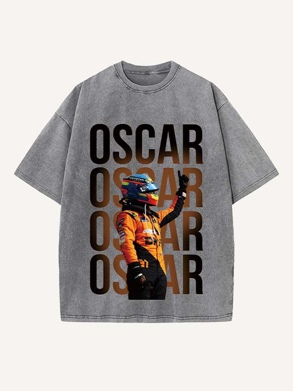 Oscar Piastri Print Round Neck T-shirt
