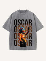 Oscar Piastri Print Round Neck T-shirt
