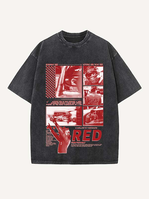 Carlos Sainz Print Round Neck T-shirt