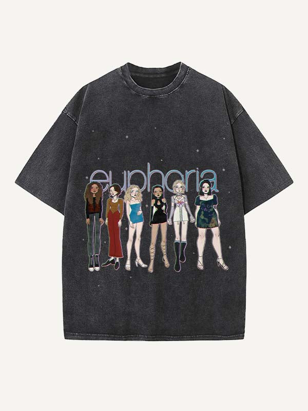 Euphoria Print Round Neck T-shirt