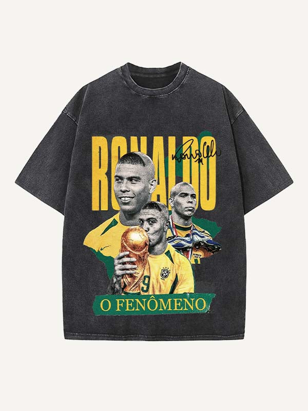 Ronaldo Print Round Neck T-shirt