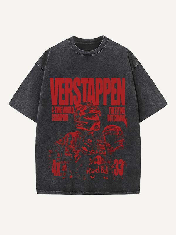 Max Verstappen Print Round Neck T-shirt