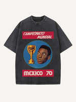 Pelé Print Round Neck T-shirt