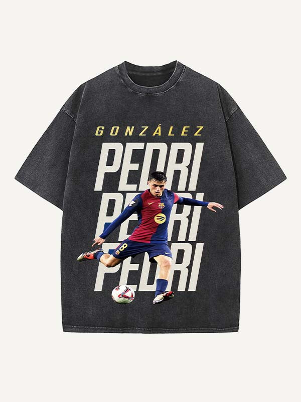 Pedri Print Round Neck T-shirt