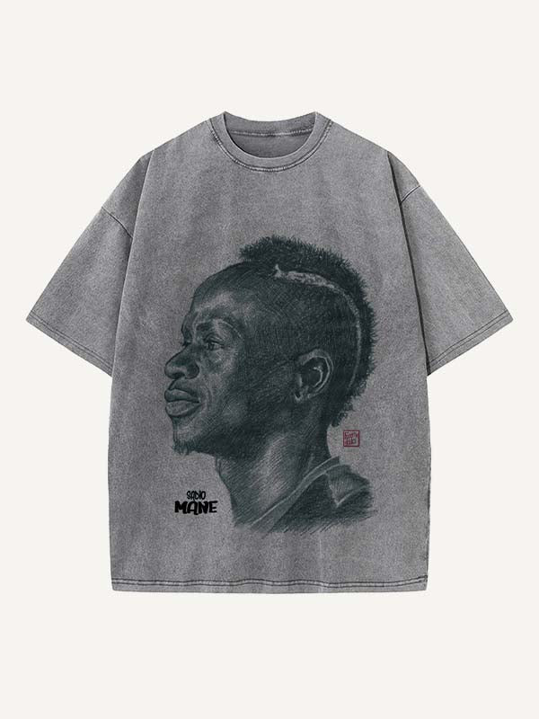 Sadio Mané Print Round Neck T-shirt