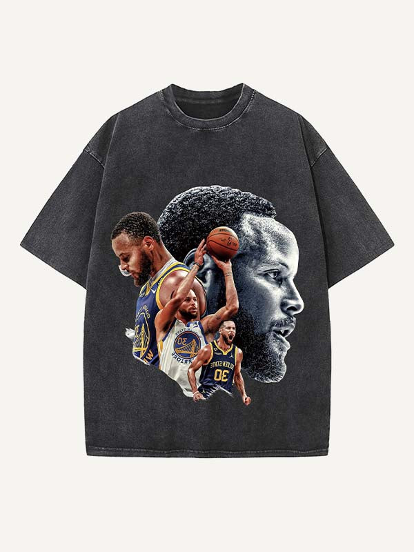 Stephen Curry Print Round Neck T-shirt