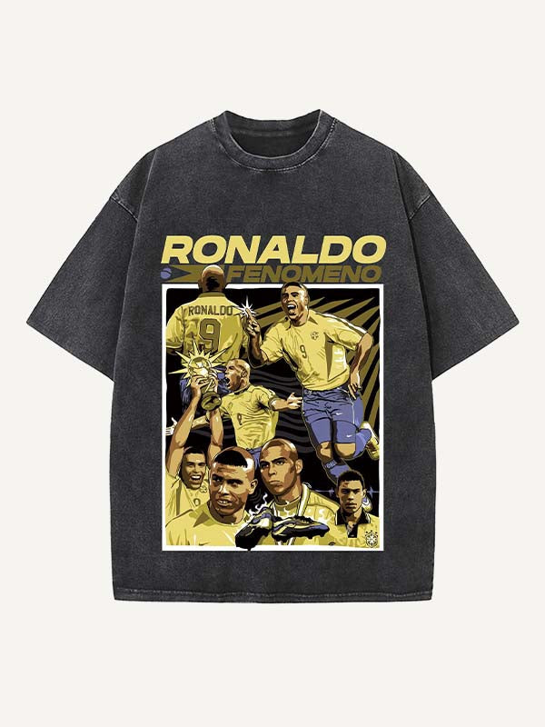 Ronaldo Print Round Neck T-shirt