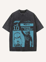 Pierre Gasly Print Round Neck T-shirt