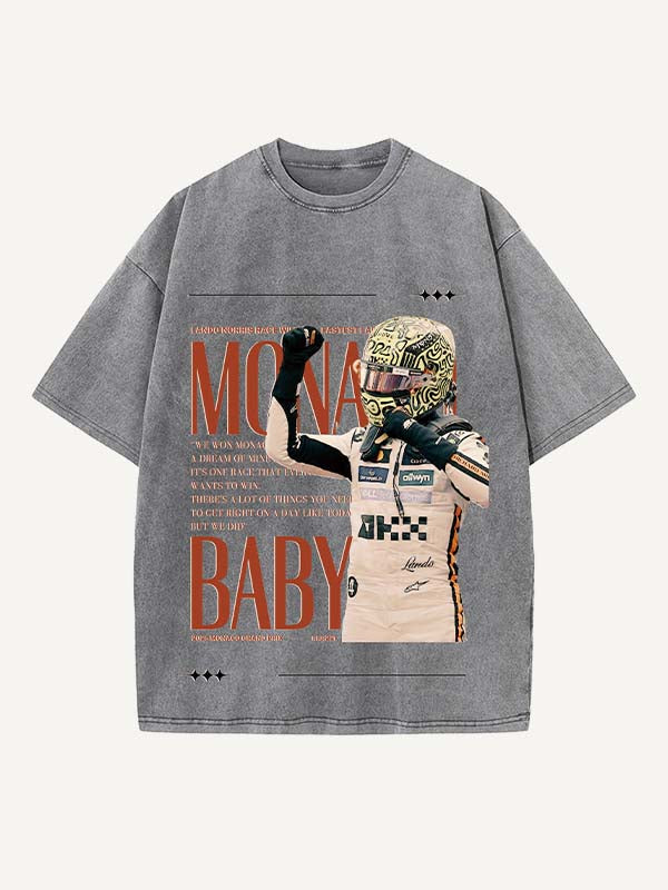 Lando Norris Print Round Neck T-shirt