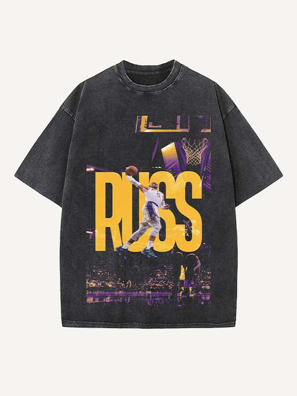 Russell Westbrook Print Round Neck T-shirt