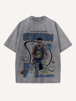 Stephen Curry Print Round Neck T-shirt