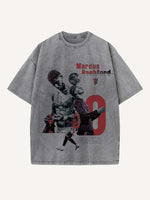 Marcus Rashford Print Round Neck T-shirt