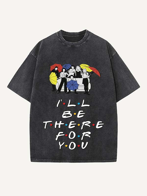 Friends Print Round Neck T-shirt