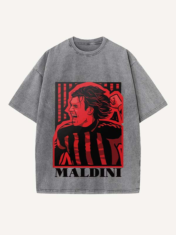 Paolo Maldini Print Round Neck T-shirt
