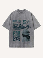 Carlos Sainz Print Round Neck T-shirt