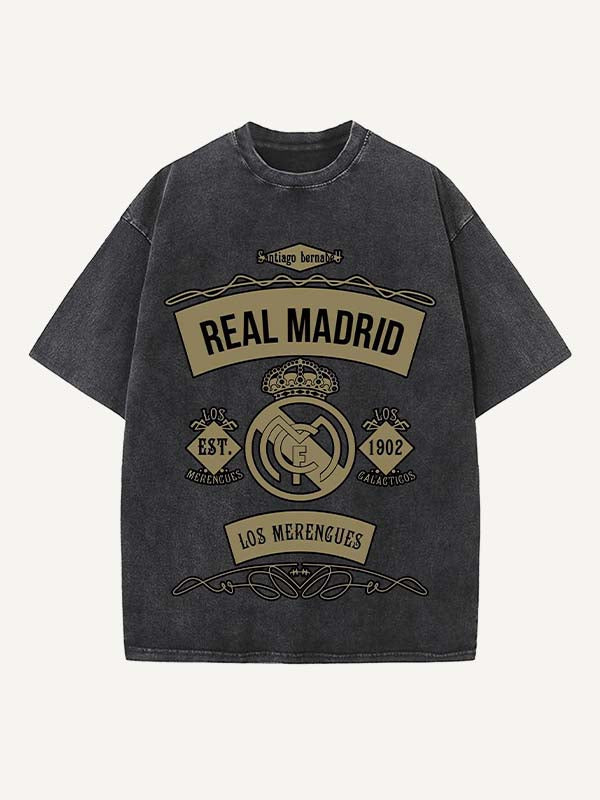 Real Madrid Print Round Neck T-shirt