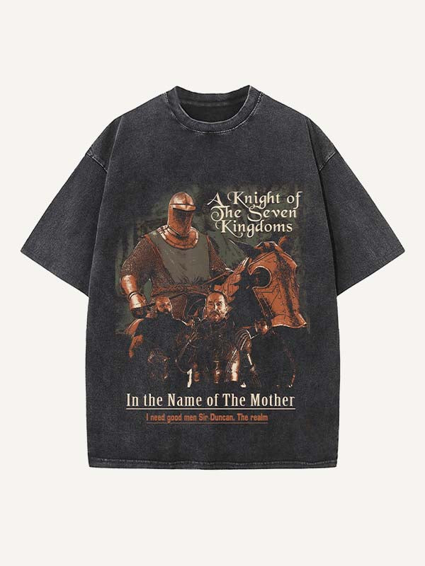 A Knight of the Seven Kingdoms Print Round Neck T-shirt