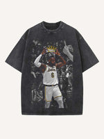 LeBron James Print Round Neck T-shirt