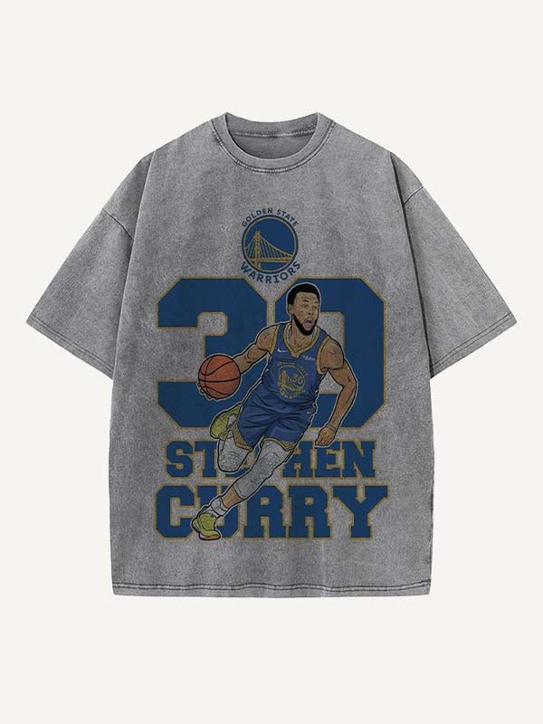 Stephen Curry Print Round Neck T-shirt