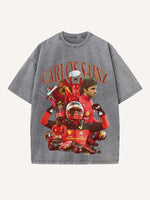 Carlos Sainz Print Round Neck T-shirt