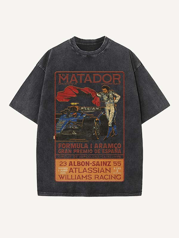 Carlos Sainz Print Round Neck T-shirt