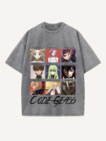 Code Geass Print Round Neck T-shirt