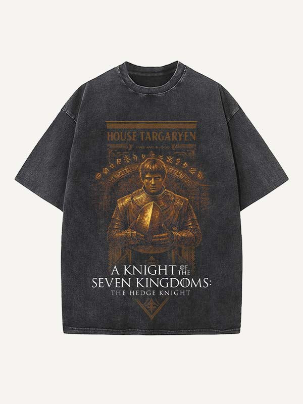 A Knight of the Seven Kingdoms Print Round Neck T-shirt