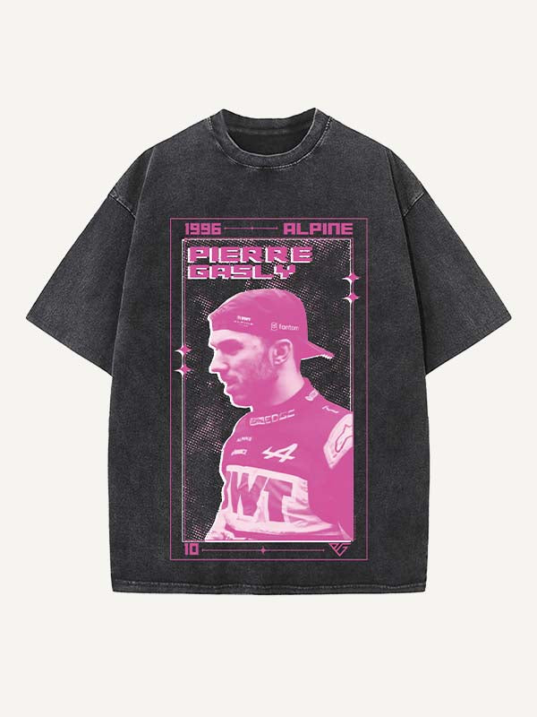 Pierre Gasly Print Round Neck T-shirt