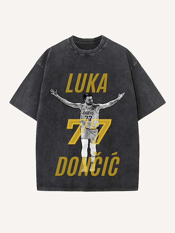 Luka Dončić Print Round Neck T-shirt
