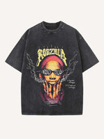 Dennis Rodman Print Round Neck T-shirt