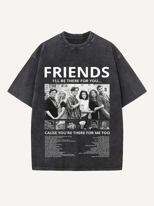 Friends Print Round Neck T-shirt
