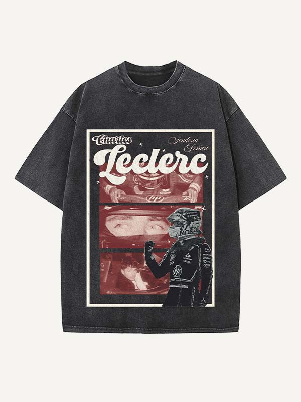 Charles Leclerc Print Round Neck T-shirt