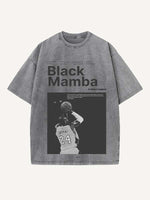 Kobe Bryant Print Round Neck T-shirt