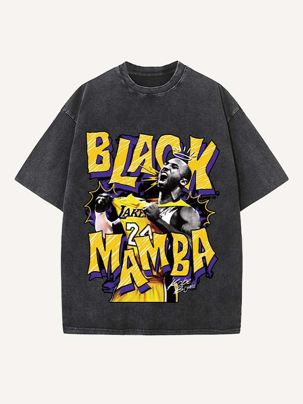 Kobe Bryant Print Round Neck T-shirt