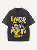 Kobe Bryant Print Round Neck T-shirt