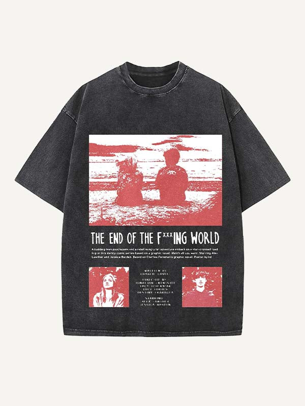 The End of the Fxxxing World Print Round Neck T-shirt