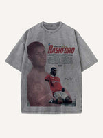 Marcus Rashford Print Round Neck T-shirt